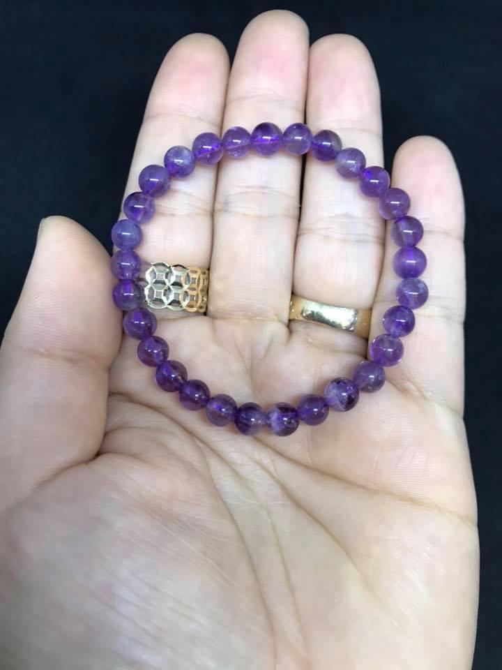 Vòng tay thạch anh tím 6ly